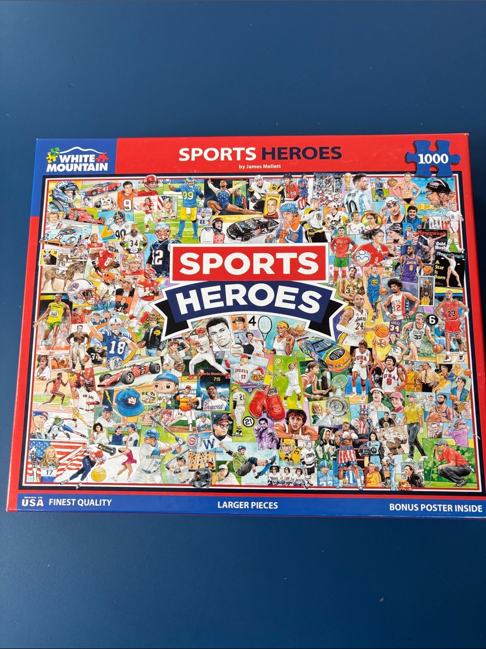 White Mountain Sports Heroes Jigsaw Puzzle - Red & Blue